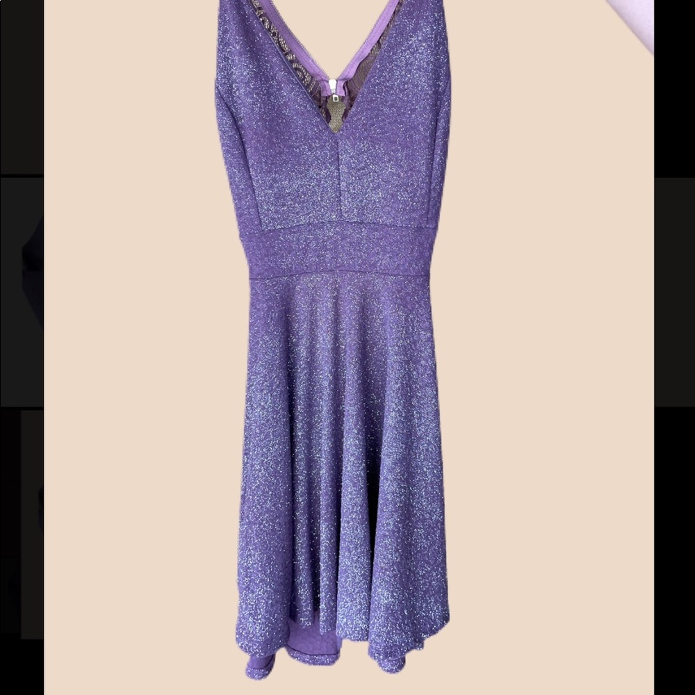 Sparkly midi prom dress with lace back